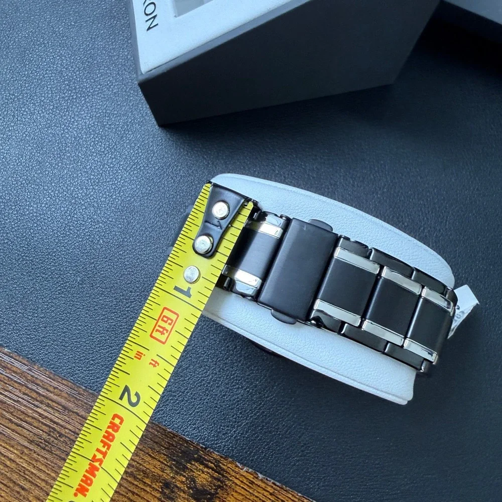 MSRP $95 Armitron Mens 20/4935TB Day/Date Black/Silver‎ Tone Bracelet Watc